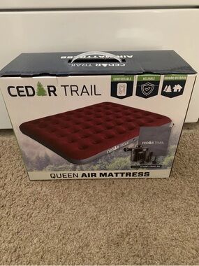 Queen Air Mattress - maroon